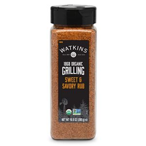 Watkins Organic Grilling Sweet and Savory Rub Seasoning - 10 oz Bulk Pack, USDA Organic for BBQ Enthusiasts - Perfect fo